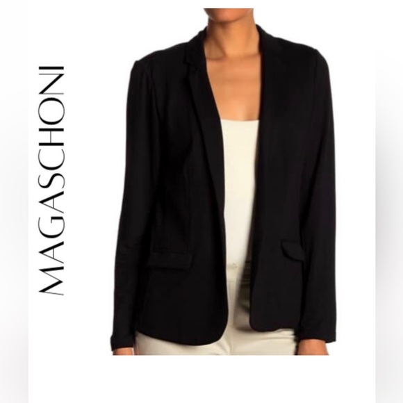 Magaschoni black knit blazer. Size large. NWT. - Picture 2 of 5